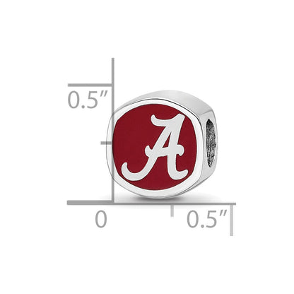 Sterlingsilber Rhodiniert Logoart University Of Alabama Emaille Perle