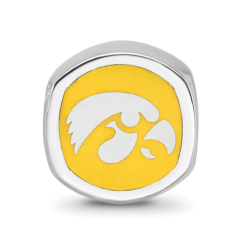 Sterlingsilber Rhodiniert Logoart University Of Iowa Emailliert Perle