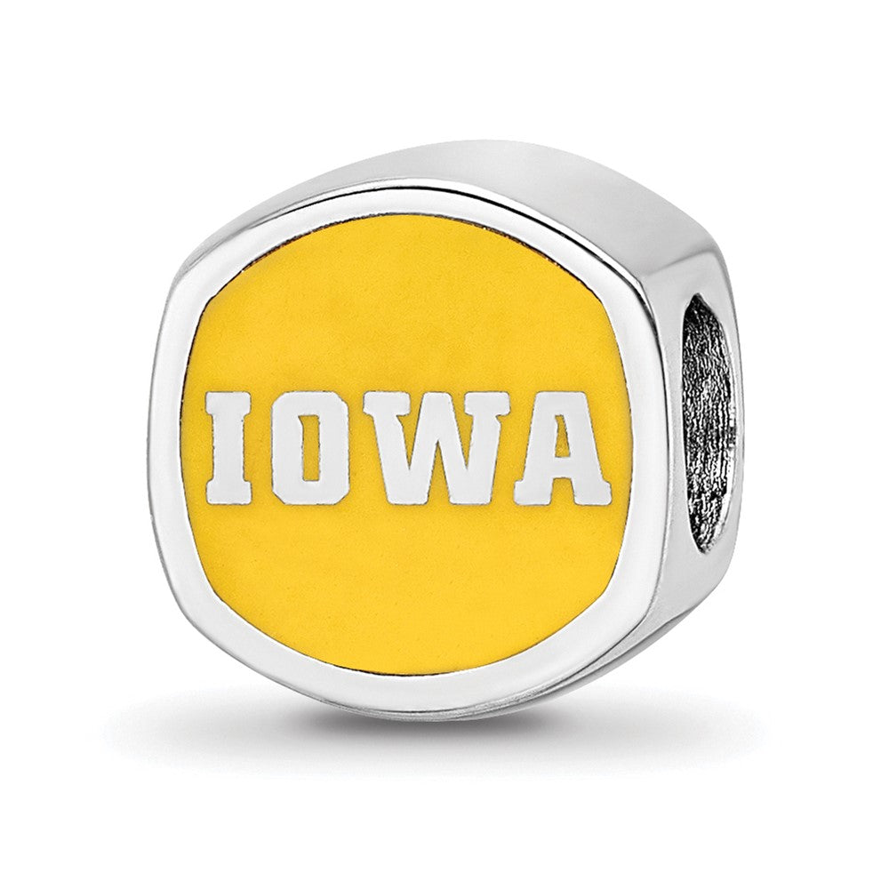 Sterlingsilber Rhodiniert Logoart University Of Iowa Emailliert Perle
