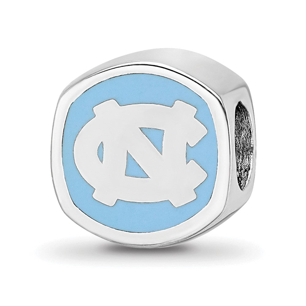 Sterlingsilber Rhodiniert Logoart U. Of N. Carolina Emaille Perle