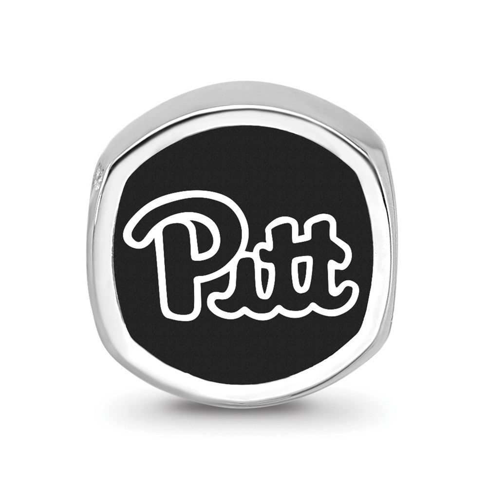 Sterlingsilber Rhodiniert Logoart U. Of Pittsburgh Emaille Logo Perle