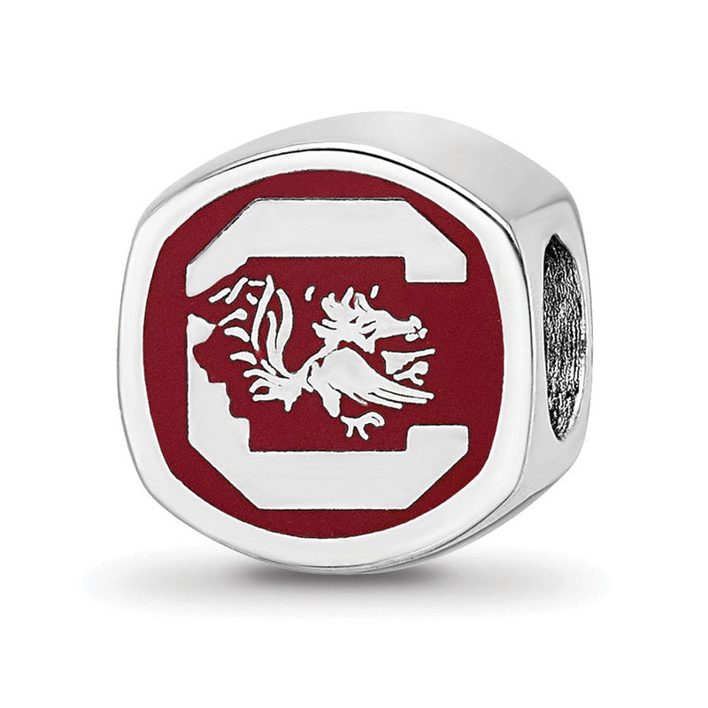 Sterlingsilber Rhodiniert Logoart U. Of South Carolina Emaille Perle