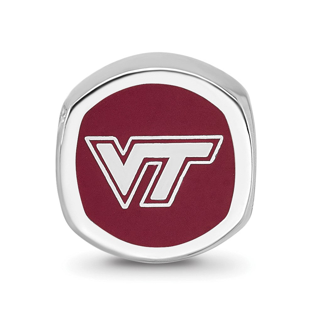 Sterlingsilber Rhodiniert Logoart Virginia Tech V-t Emaille Perle