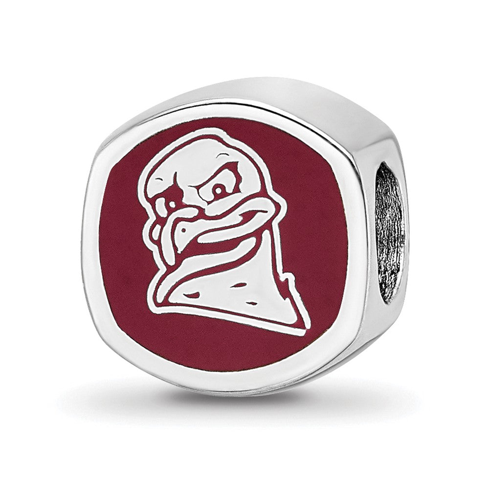 Sterlingsilber Rhodiniert Logoart Virginia Tech V-t Emaille Perle