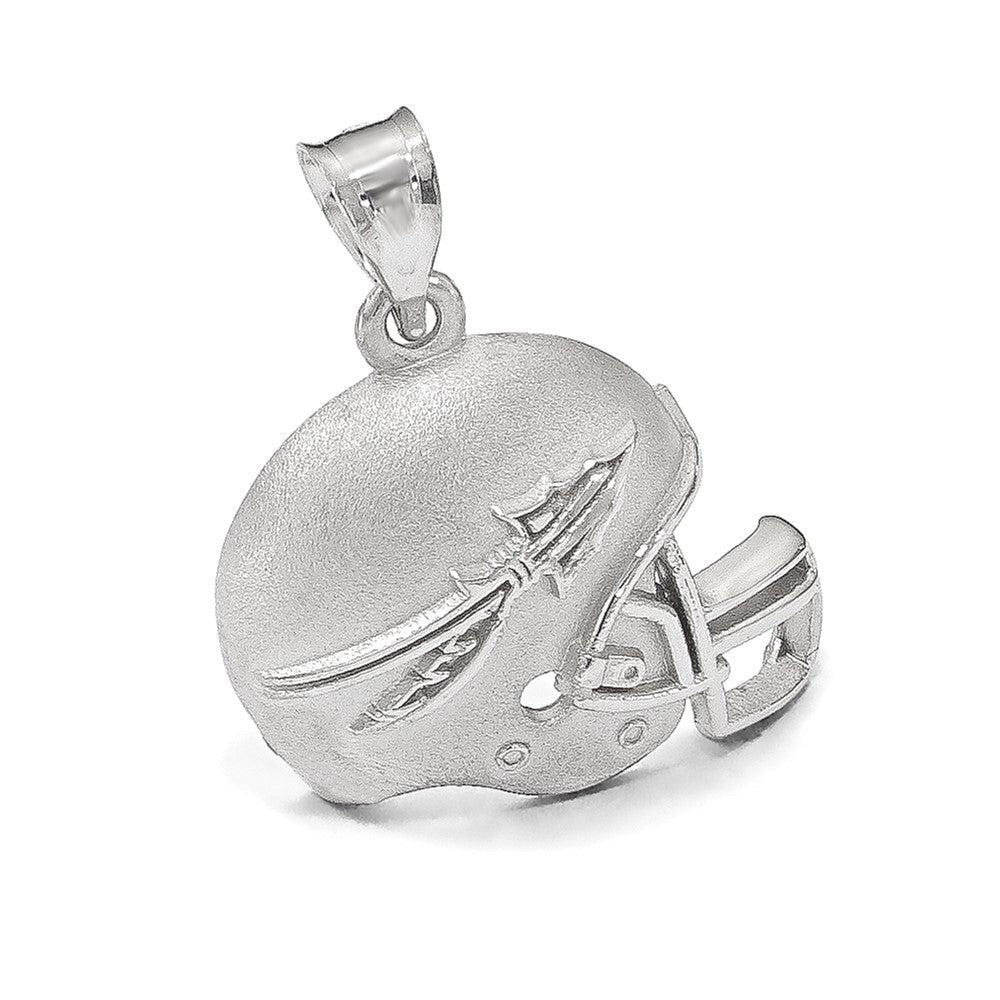 Sterlingsilber Rhodiniert Logoart Florida State University Pfeil Gewölbt Football Helm Anhänger