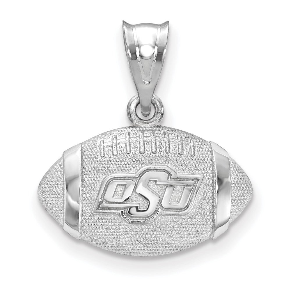 Sterlingsilber Rhodiniert Logoart Oklahoma State University O S U Football Anhänger