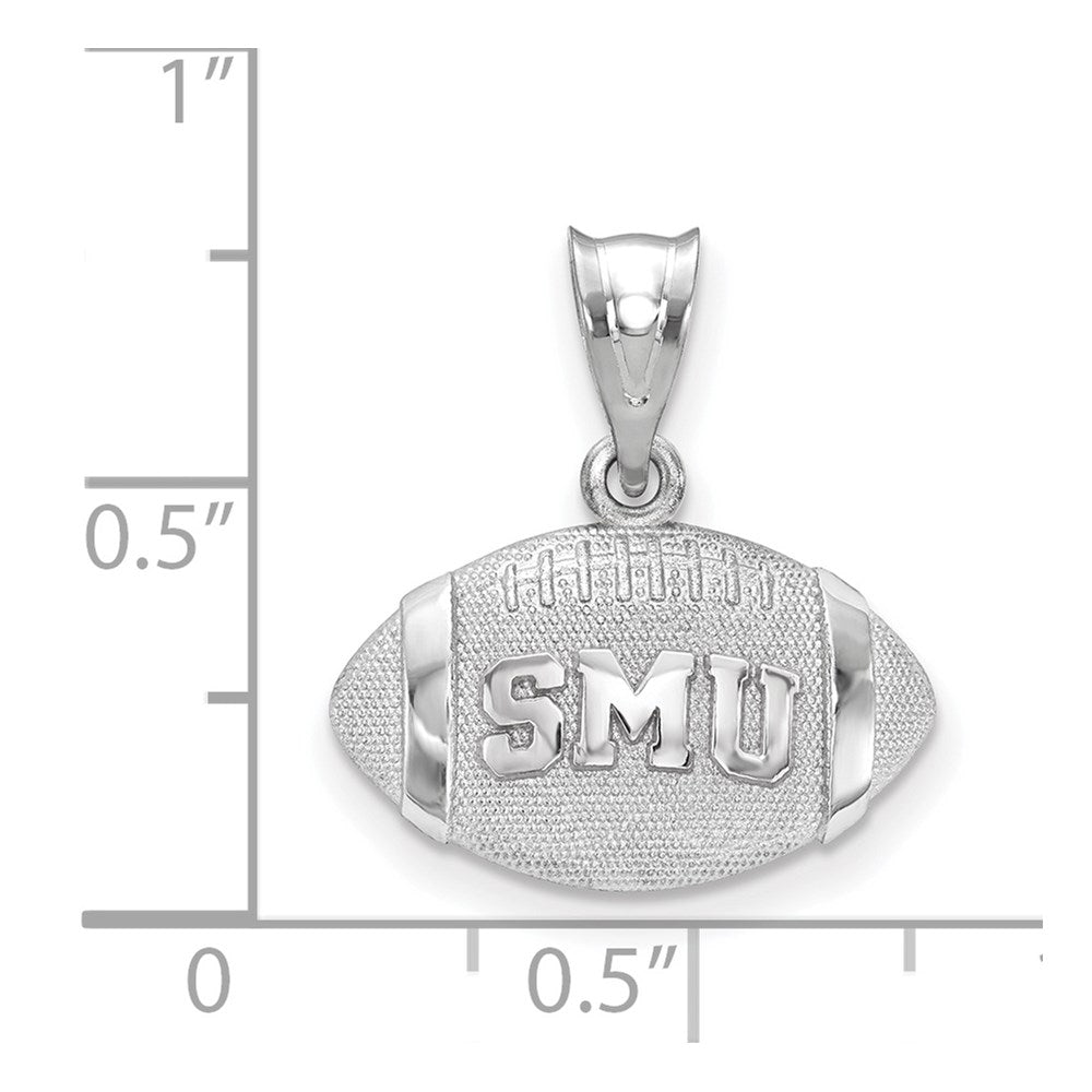 Sterlingsilber Rhodiniert Logoart Southern Methodist University S M U Football Anhänger