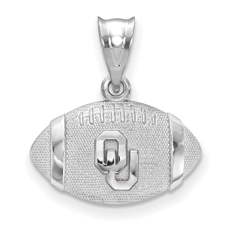 Sterlingsilber Rhodiniert Logoart University Of Oklahoma O U Football Anhänger