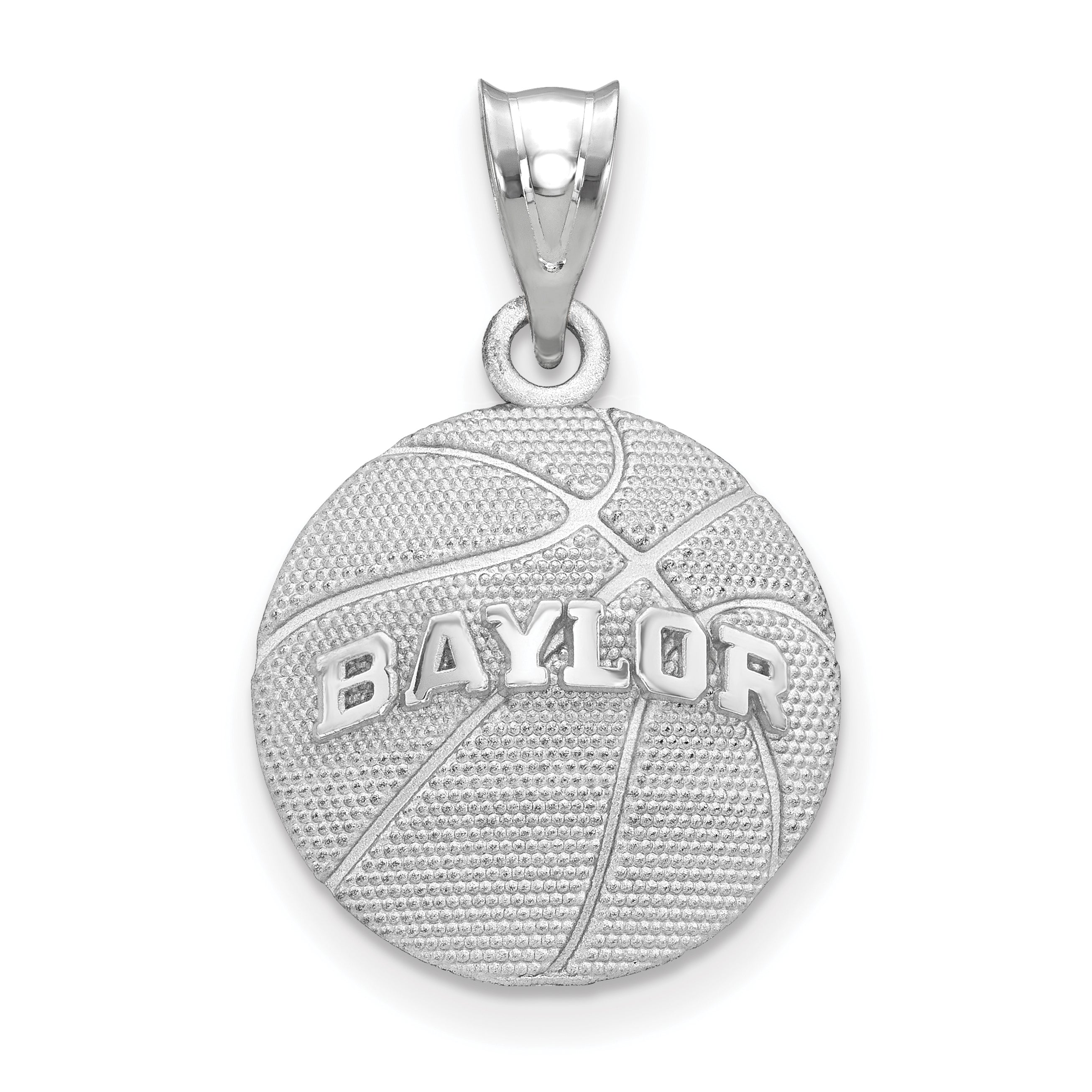 Sterlingsilber Rhodiniert Logoart Baylor University Basketball Anhänger
