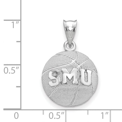 Sterlingsilber Rhodiniert Logoart Southern Methodist University S M U Basketball Anhänger