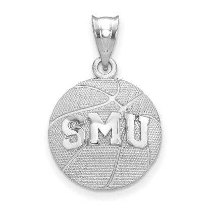 Sterlingsilber Rhodiniert Logoart Southern Methodist University S M U Basketball Anhänger