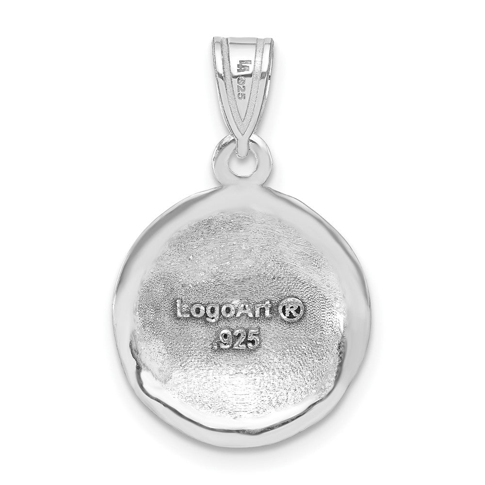 Sterlingsilber Rhodiniert Logoart University Of Virginia Basketball Anhänger