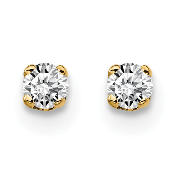 14 Karat .10 ct. I2 K L Diamant-Ohrstecker mit Steckverschluss