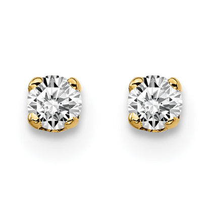 14 Karat .10 ct. I2 K L Diamant-Ohrstecker mit Steckverschluss