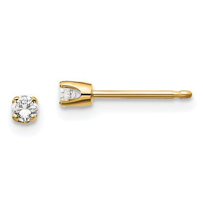 14 Karat .10 ct. I2 K L Diamant-Ohrstecker mit Steckverschluss