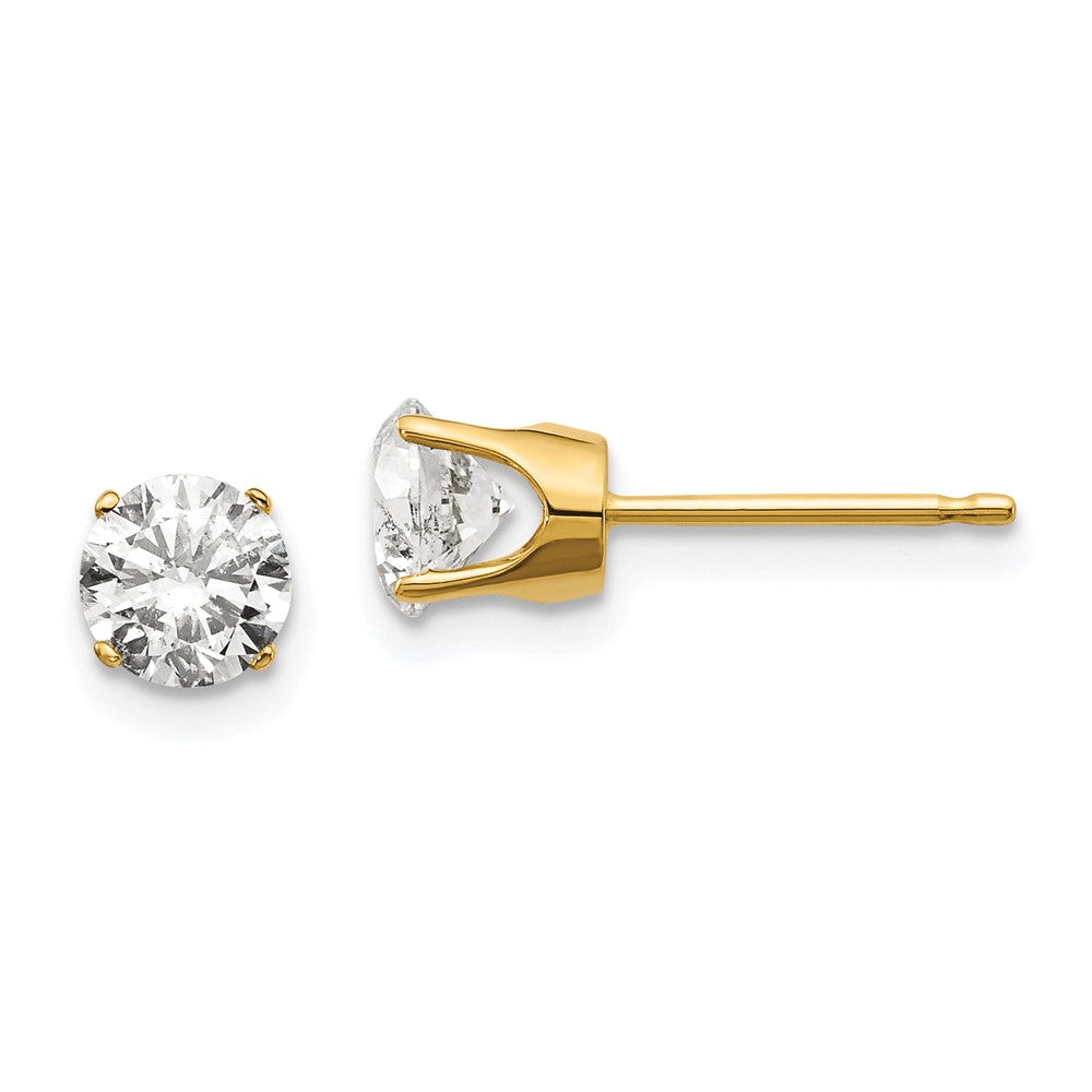 14K Gelbgold 14ky 1.00ct. I2 K L Diamant Ohrstecker Push auf Ohrstecker