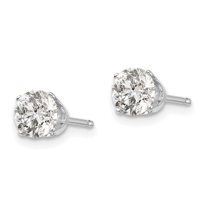 14K Weißgold 14kw 1.00ct. I2 K L Diamant Ohrstecker Push auf Ohrstecker