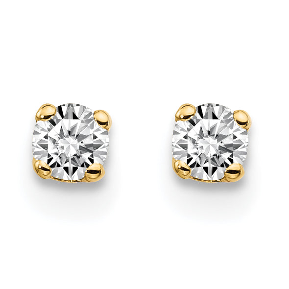 14 Karat 585 Diamant-Ohrstecker mit 0,15 ct., I2, K L, Push-on-Verschluss