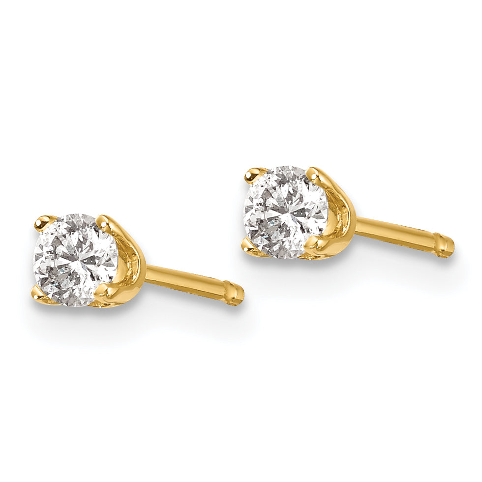 14 Karat 0,20 ct. I2 K-L Diamant-Ohrstecker mit Steckverschluss