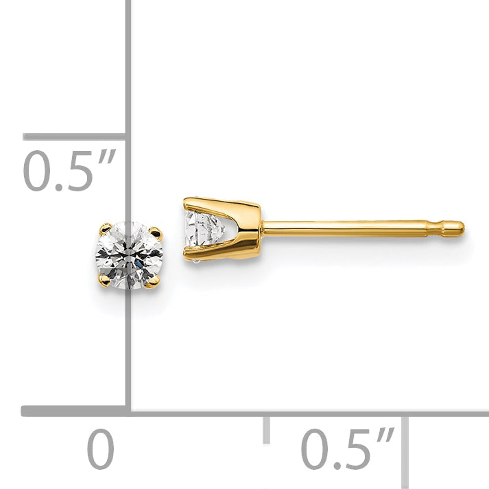 14 Karat 0,20 ct. I2 K-L Diamant-Ohrstecker mit Steckverschluss
