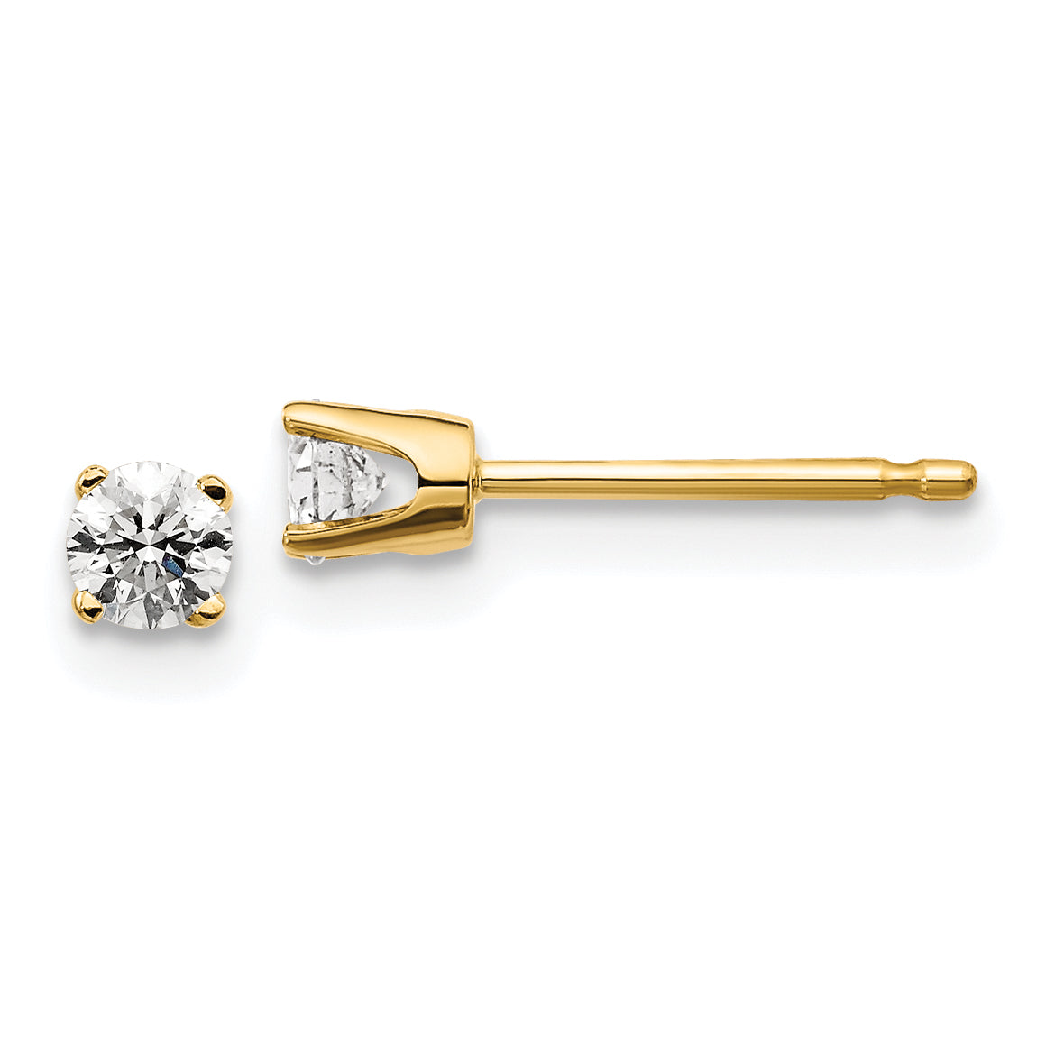 14 Karat 0,20 ct. I2 K-L Diamant-Ohrstecker mit Steckverschluss