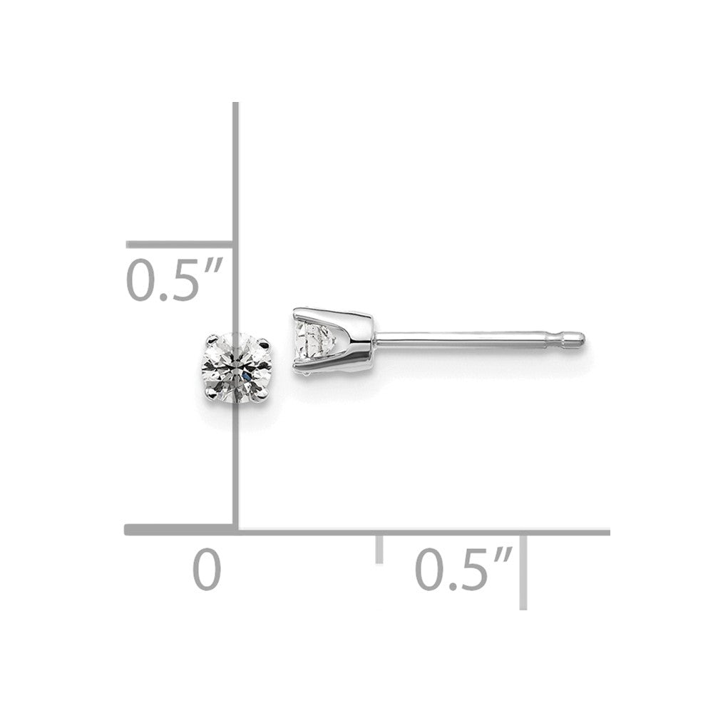 14K Weißgold 14kw.20ct I2 K L Diamant Ohrstecker Push auf Ohrstecker