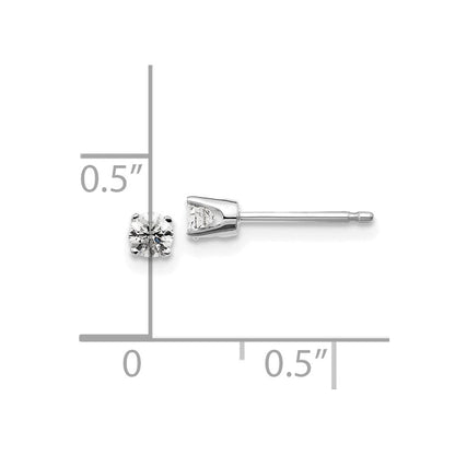 14K Weißgold 14kw.20ct I2 K L Diamant Ohrstecker Push auf Ohrstecker
