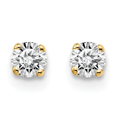 14 Karat Gelbgold Diamant-Ohrstecker mit Druckverschluss, 0,25 ct., I2, K-L