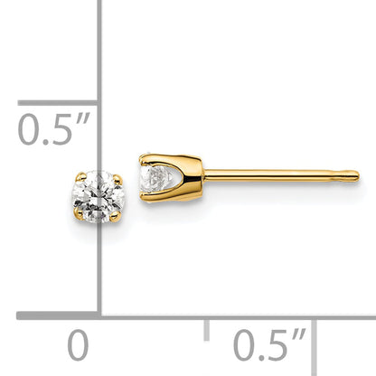 14 Karat Gelbgold Diamant-Ohrstecker mit Druckverschluss, 0,25 ct., I2, K-L