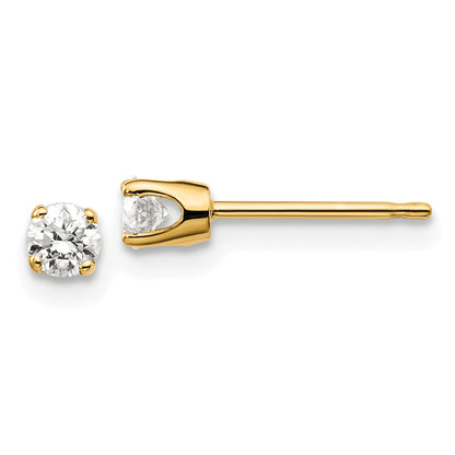 14 Karat Gelbgold Diamant-Ohrstecker mit Druckverschluss, 0,25 ct., I2, K-L