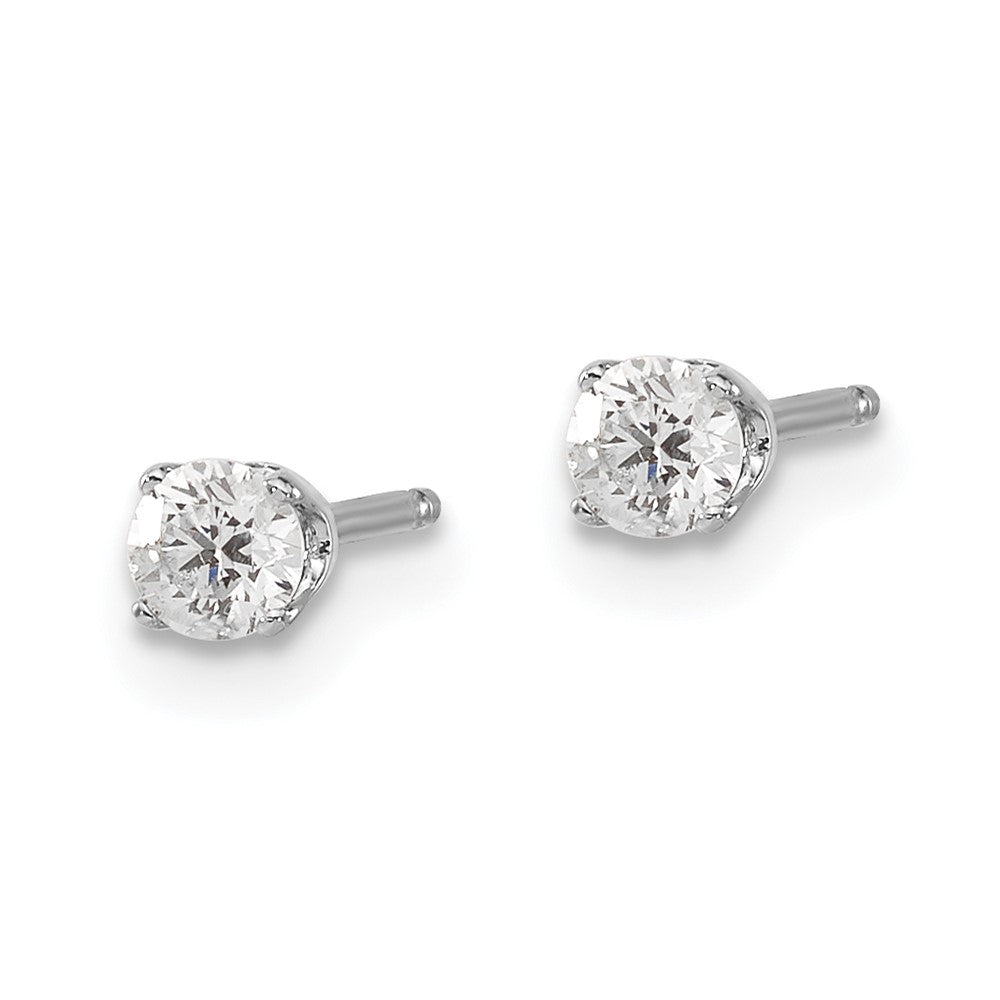 14 Kt. Weißgold Diamant-Ohrstecker, 0,25 ct., I2, K L, mit Steckverschluss