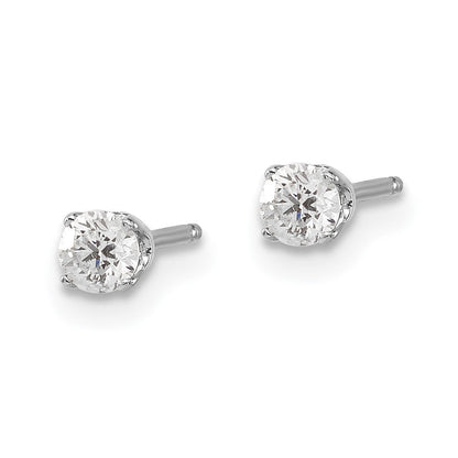 14 Kt. Weißgold Diamant-Ohrstecker, 0,25 ct., I2, K L, mit Steckverschluss