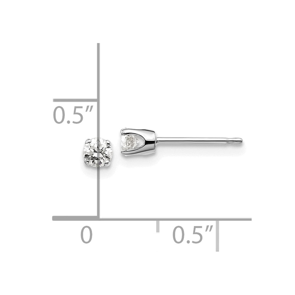 14 Kt. Weißgold Diamant-Ohrstecker, 0,25 ct., I2, K L, mit Steckverschluss