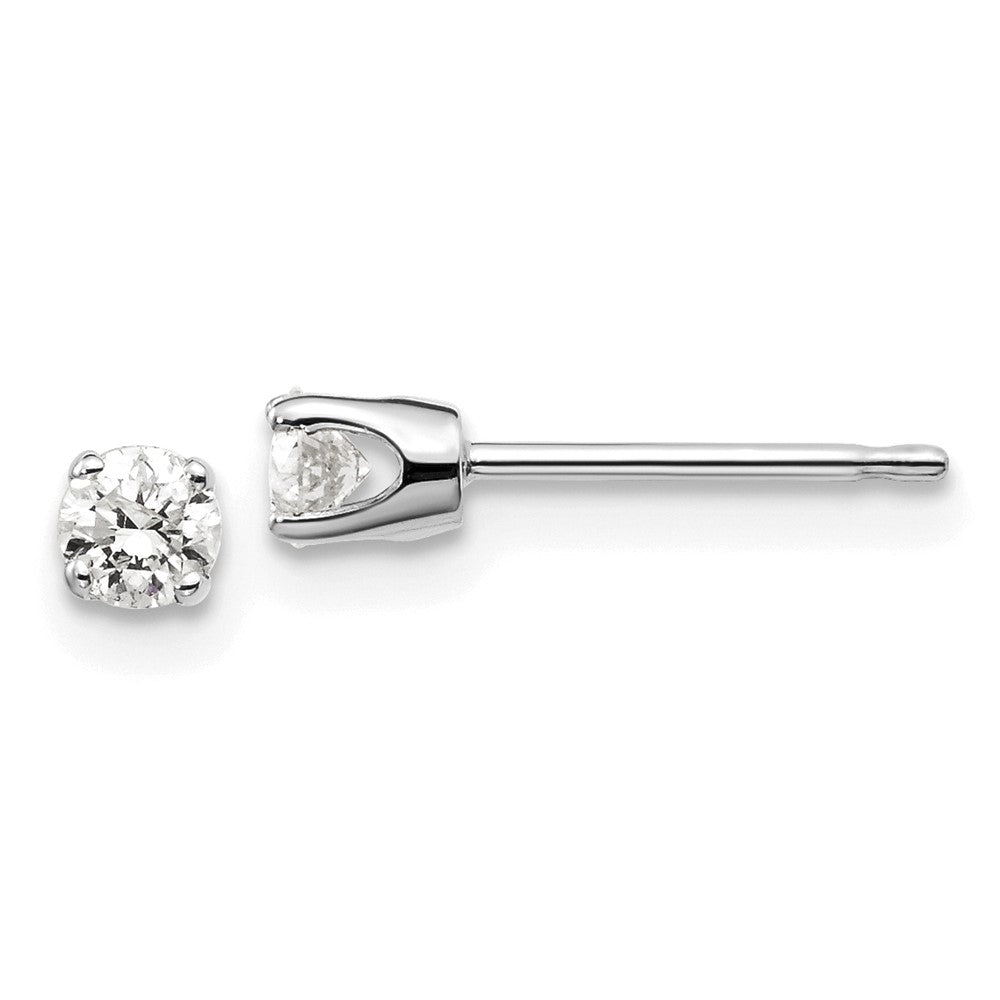 14 Kt. Weißgold Diamant-Ohrstecker, 0,25 ct., I2, K L, mit Steckverschluss