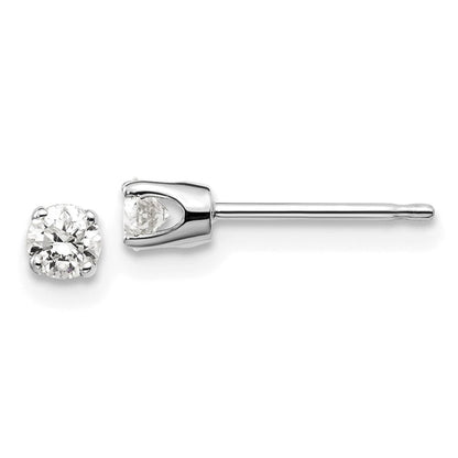 14 Kt. Weißgold Diamant-Ohrstecker, 0,25 ct., I2, K L, mit Steckverschluss