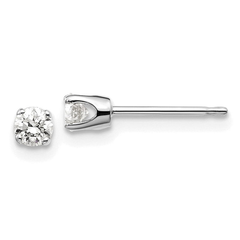 14 Kt. Weißgold Diamant-Ohrstecker, 0,25 ct., I2, K L, mit Steckverschluss