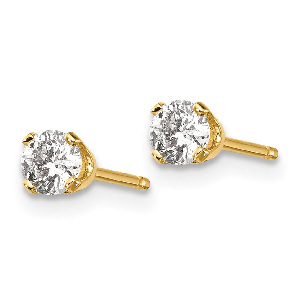 14 Karat Gelbgold Diamant-Ohrstecker mit Steckverschluss, 0,30 ct., I2, K-L