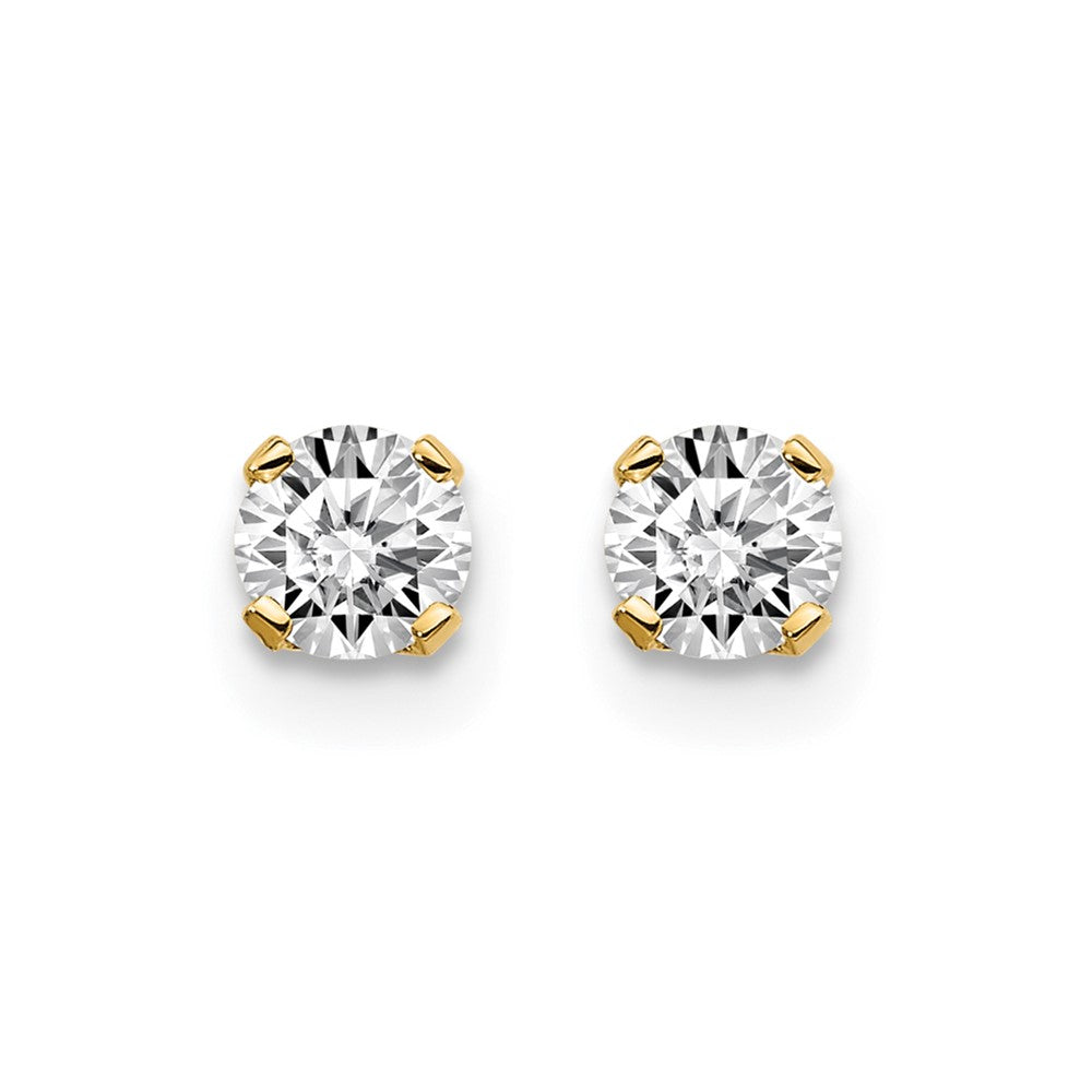 14 Karat Gelbgold Diamant-Ohrstecker mit Steckverschluss, 0,30 ct., I2, K-L