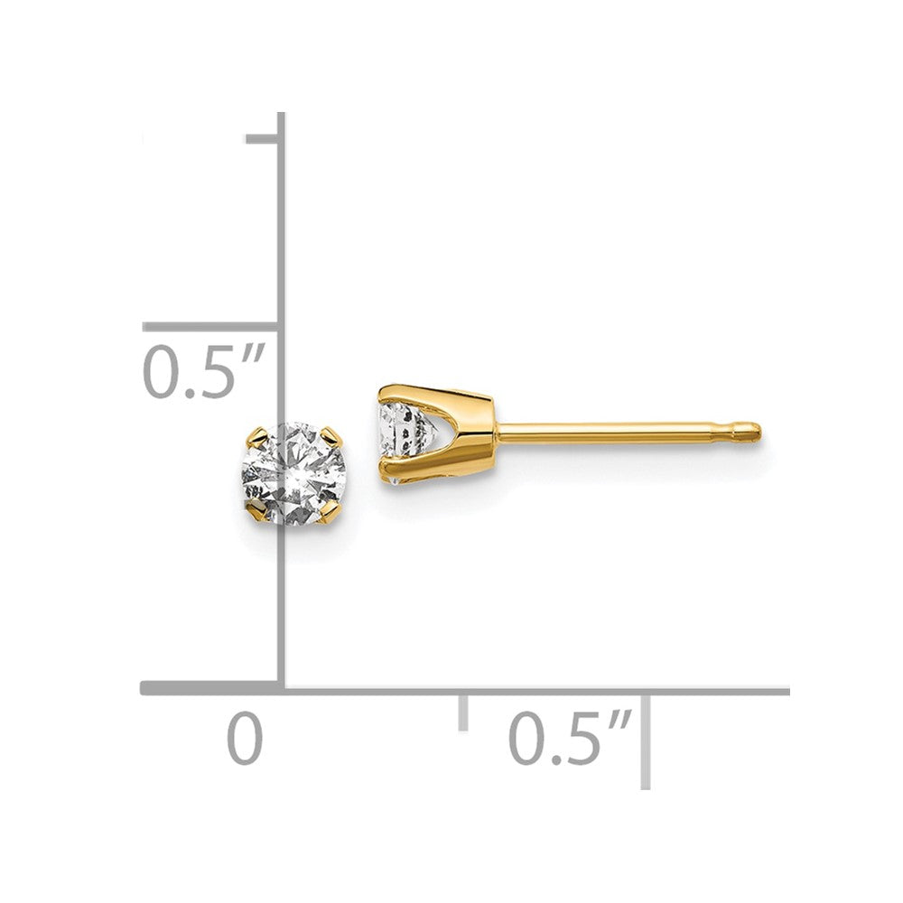 14 Karat Gelbgold Diamant-Ohrstecker mit Steckverschluss, 0,30 ct., I2, K-L