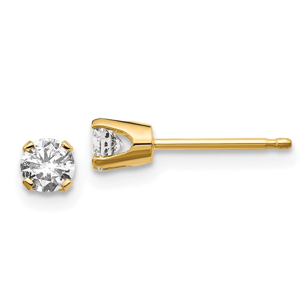 14 Karat Gelbgold Diamant-Ohrstecker mit Steckverschluss, 0,30 ct., I2, K-L