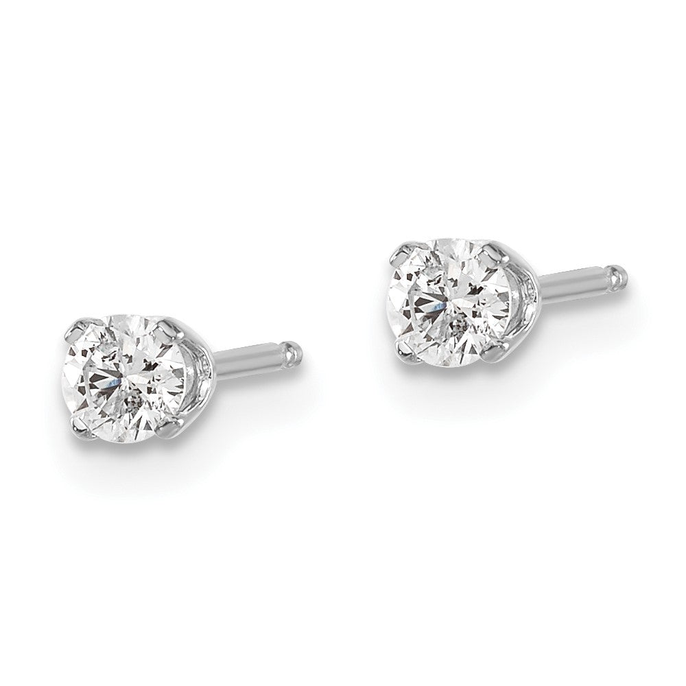 14K Weißgold Diamant-Ohrstecker, 0,30 ct., I2, K L, mit Steckverschluss