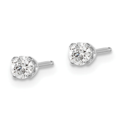14K Weißgold Diamant-Ohrstecker, 0,30 ct., I2, K L, mit Steckverschluss