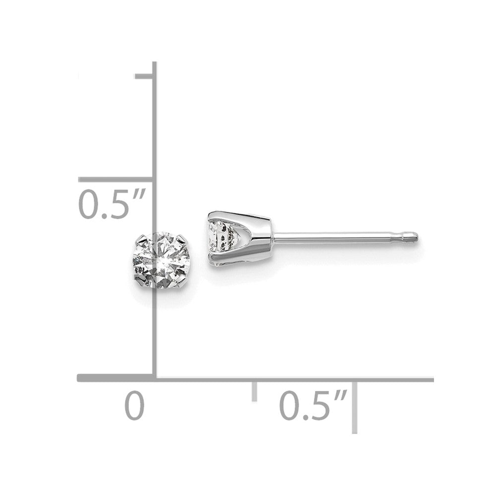 14K Weißgold Diamant-Ohrstecker, 0,30 ct., I2, K L, mit Steckverschluss