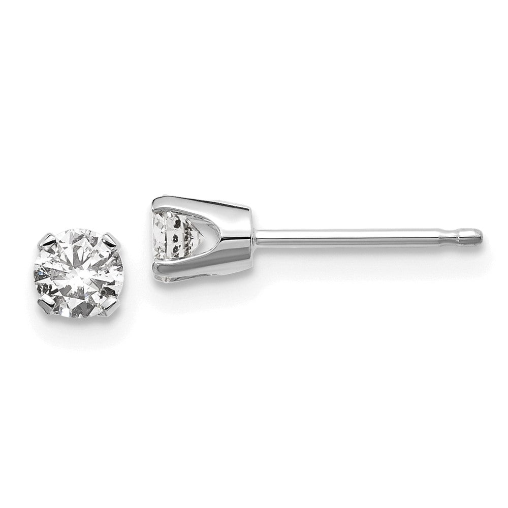 14K Weißgold Diamant-Ohrstecker, 0,30 ct., I2, K L, mit Steckverschluss