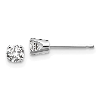 14K Weißgold Diamant-Ohrstecker, 0,30 ct., I2, K L, mit Steckverschluss