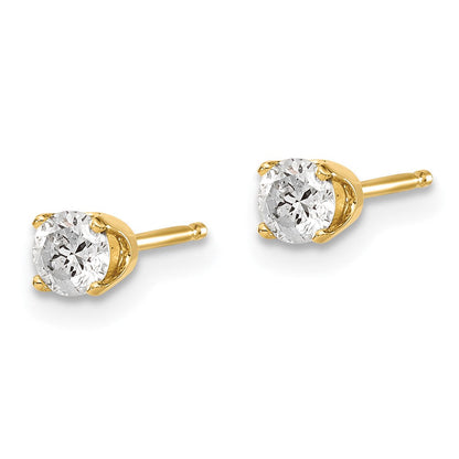 14K Diamant-Ohrstecker mit .40 ct. Gesamtgewicht, I2, K-L und Steckverschluss