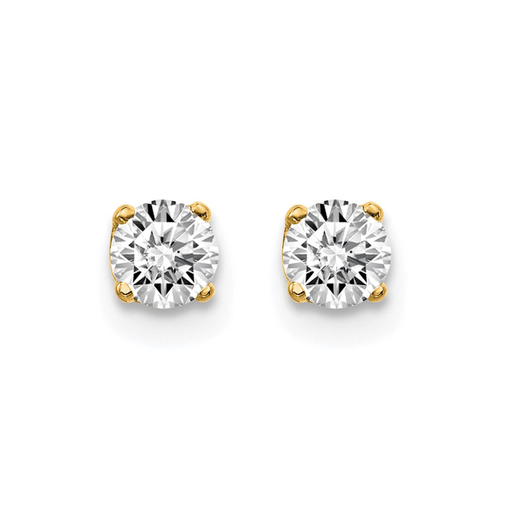 14K Diamant-Ohrstecker mit .40 ct. Gesamtgewicht, I2, K-L und Steckverschluss