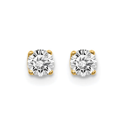 14K Diamant-Ohrstecker mit .40 ct. Gesamtgewicht, I2, K-L und Steckverschluss