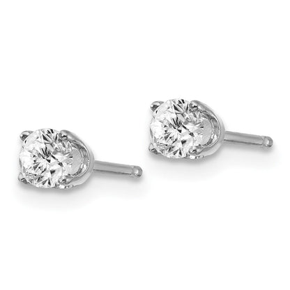 14 Karat Weißgold 0,40 ct. I2 K L Diamant-Ohrstecker mit Steckverschluss