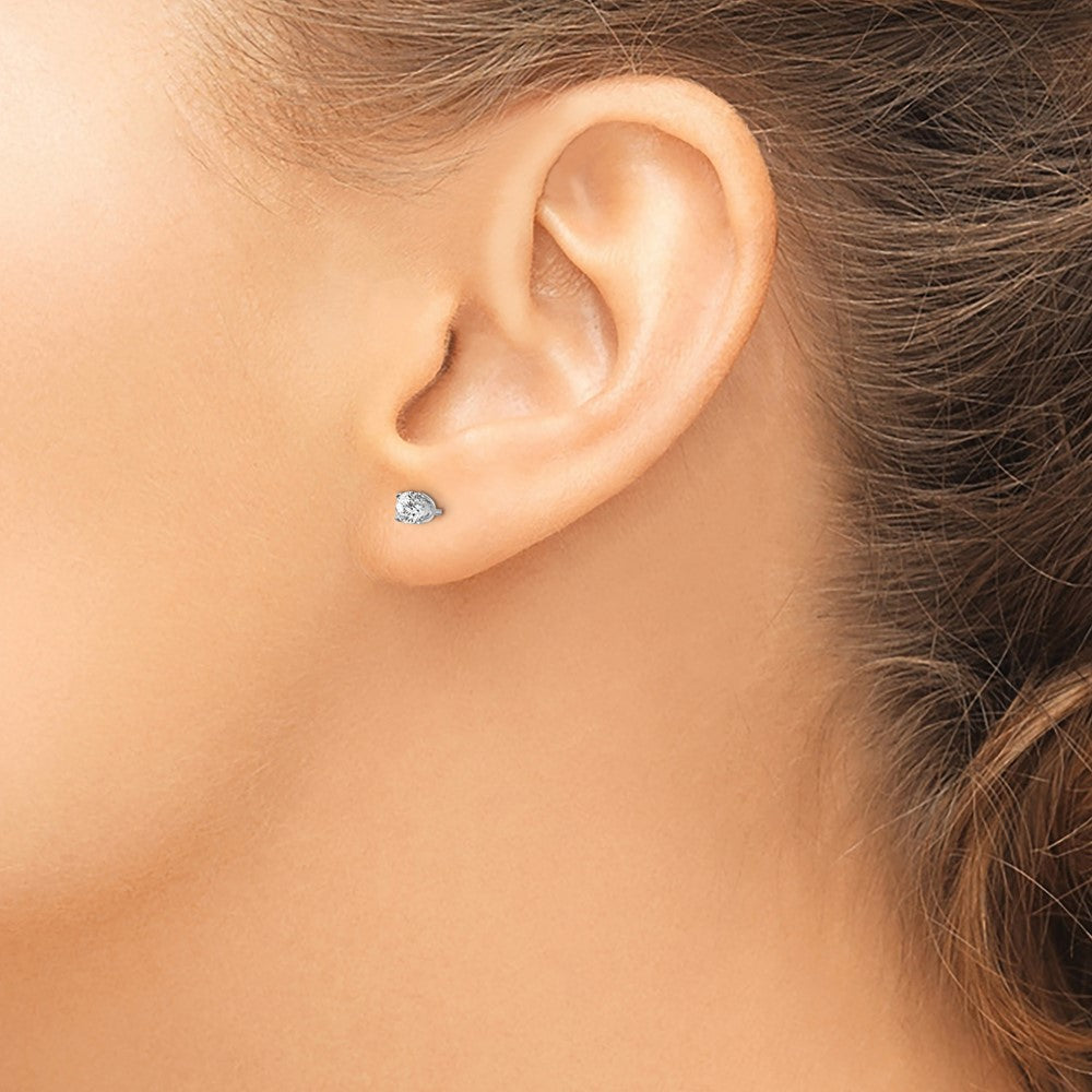 14 Karat Weißgold 0,40 ct. I2 K L Diamant-Ohrstecker mit Steckverschluss
